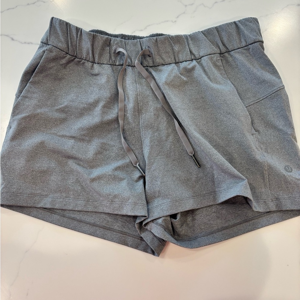 Lululemon Athletica Gray Athletic Shorts with Elastic Waistband